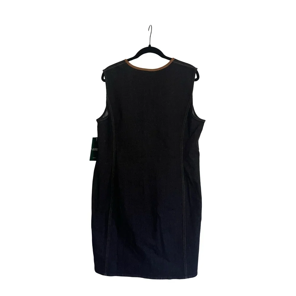 Polo Ralph Lauren Dark Blue Denim Tank Dress Size 16 New with Tags, Preppy